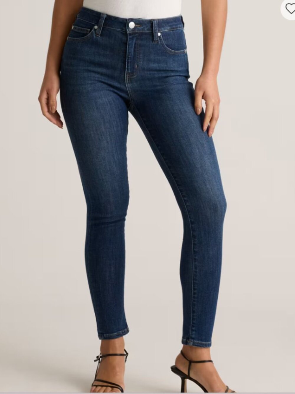 Quince Stretch Skinny Jeans Dark Rinse 26x28 NWT
